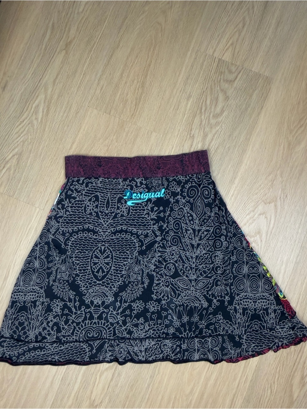 Desigual Multicolor Mandala A-Line Skirt L - Picture 7 of 7